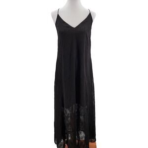 White Label The White Company Womens 2 Black Textured Maxi Dress